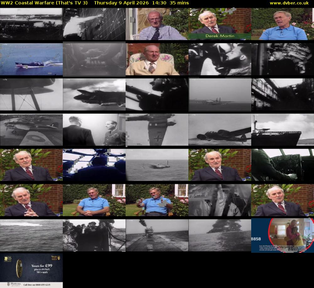 WW2 Coastal Warfare (That's TV 3) Thursday 9 April 2026 14:30 - 15:05