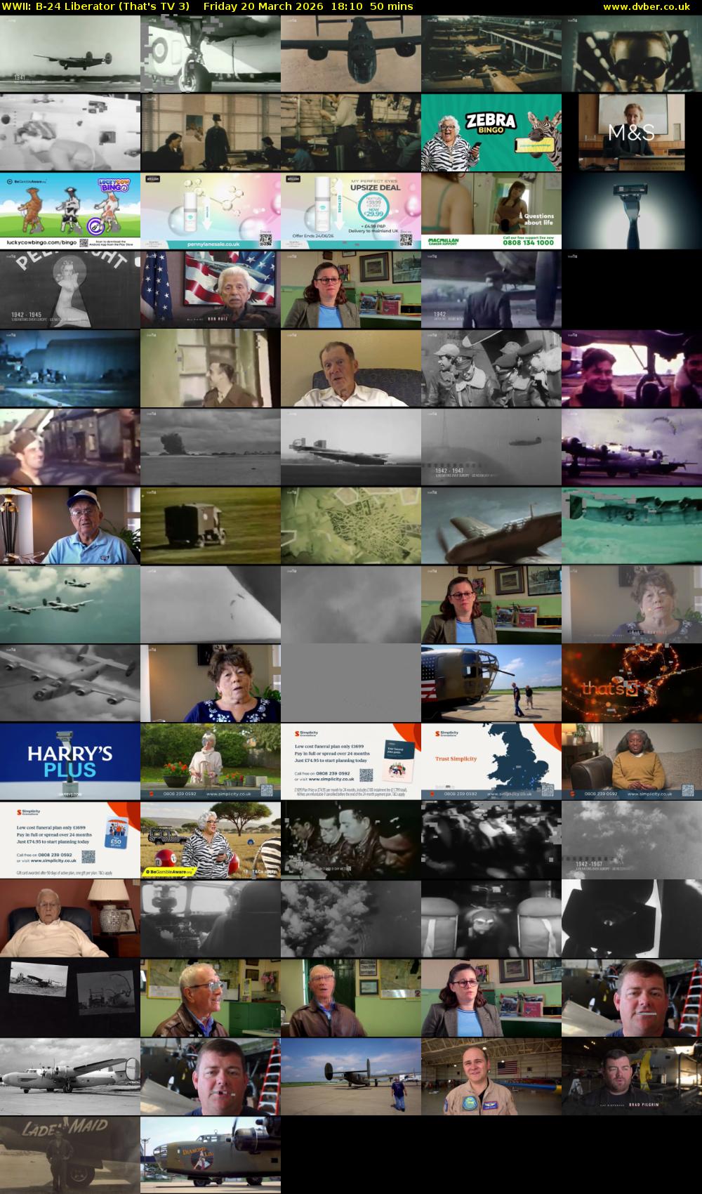 WWII: B-24 Liberator (That's TV 3) Friday 20 March 2026 18:10 - 19:00