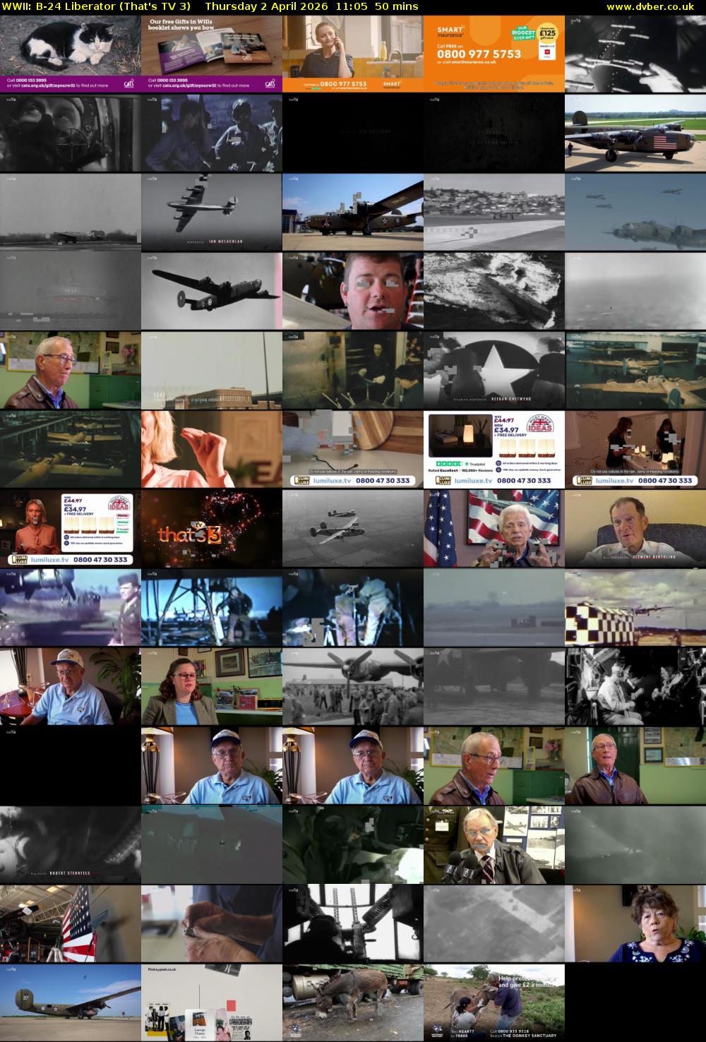 WWII: B-24 Liberator (That's TV 3) Thursday 2 April 2026 11:05 - 11:55