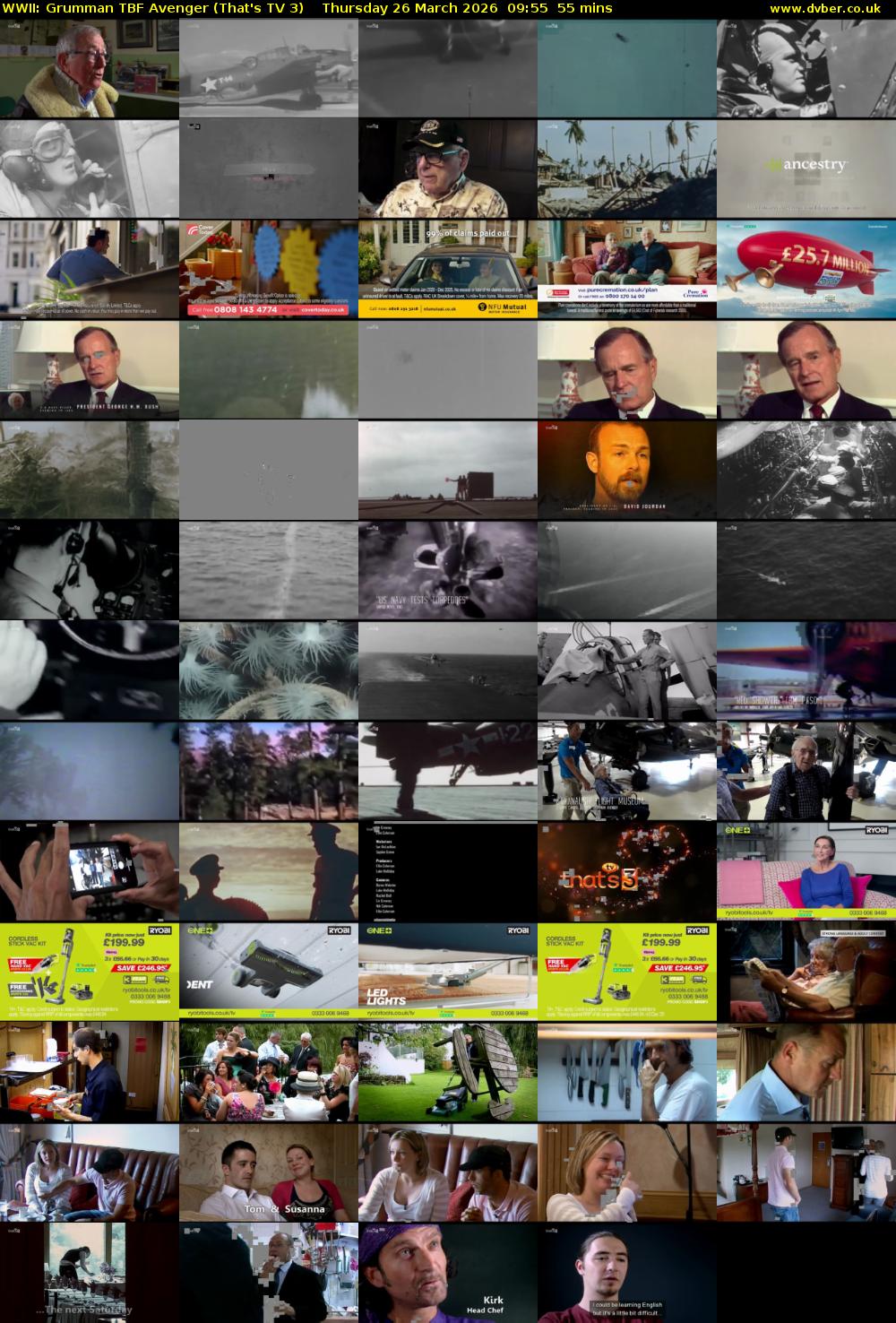 WWII: Grumman TBF Avenger (That's TV 3) Thursday 26 March 2026 09:55 - 10:50