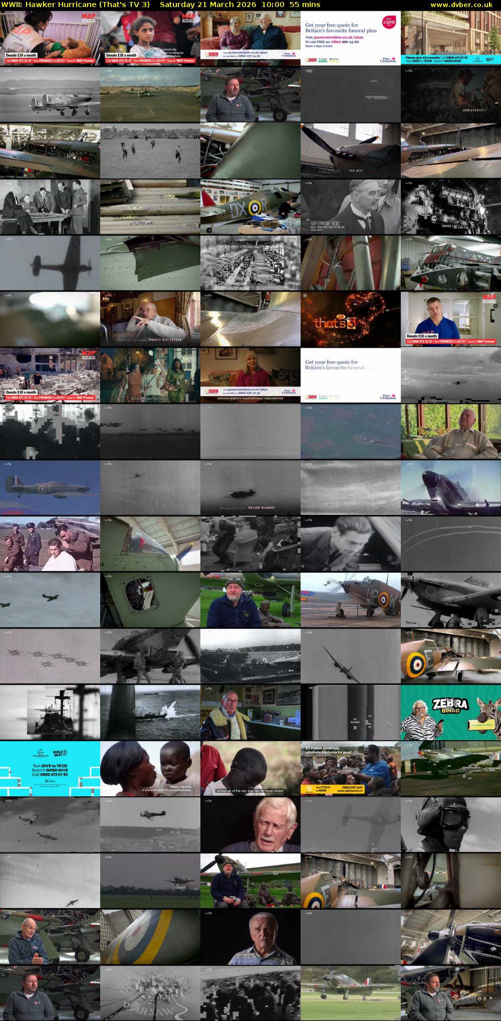 WWII: Hawker Hurricane (That's TV 3) Saturday 21 March 2026 10:00 - 10:55