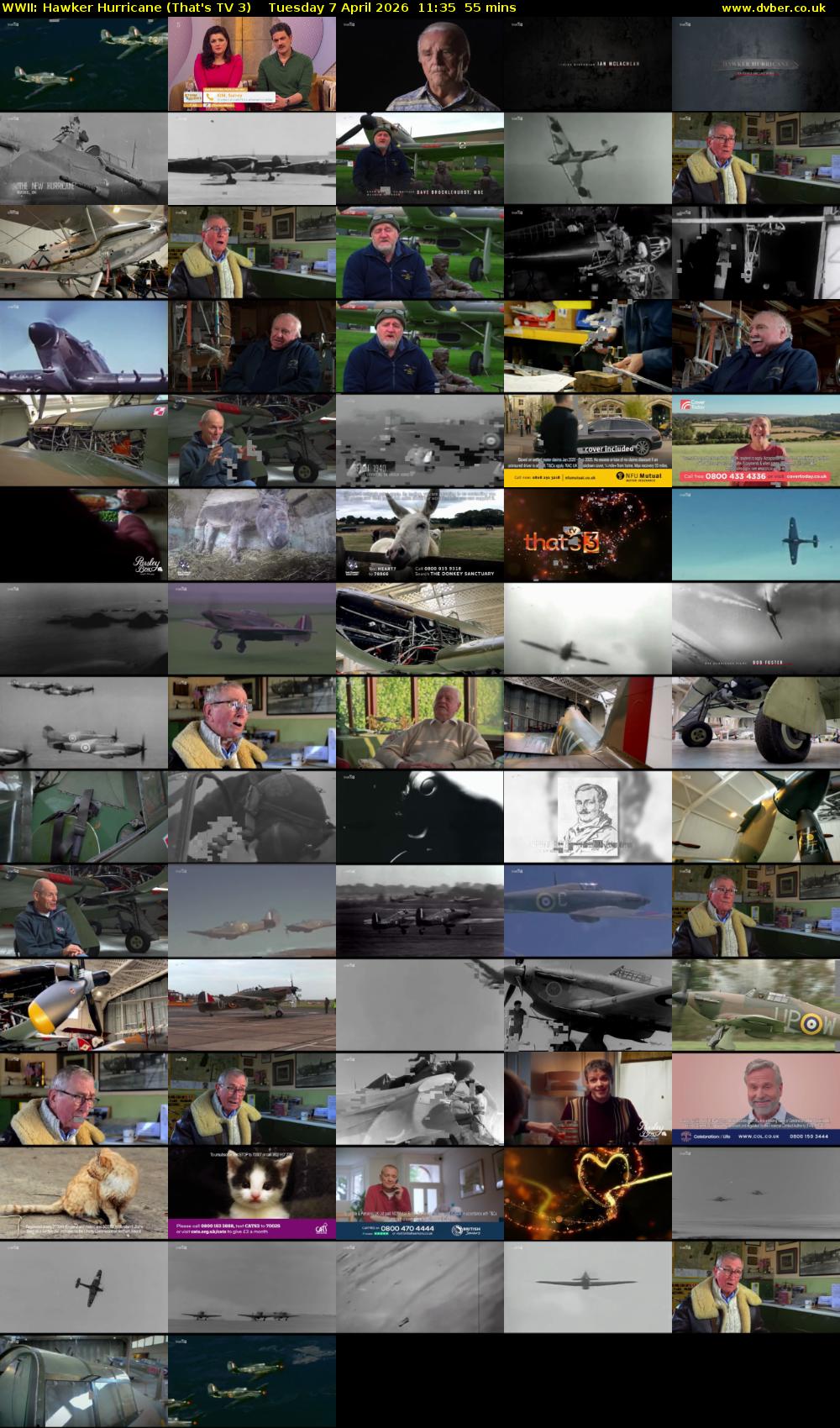 WWII: Hawker Hurricane (That's TV 3) Tuesday 7 April 2026 11:35 - 12:30
