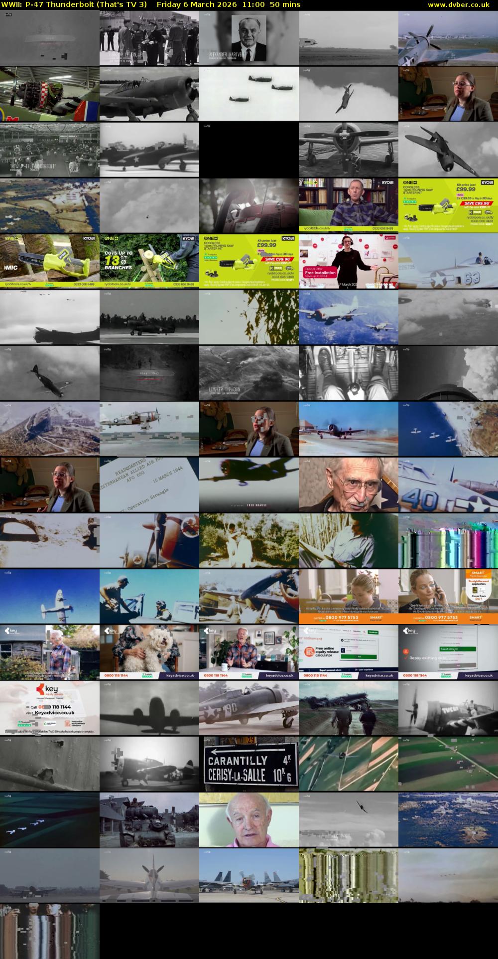 WWII: P-47 Thunderbolt (That's TV 3) Friday 6 March 2026 11:00 - 11:50