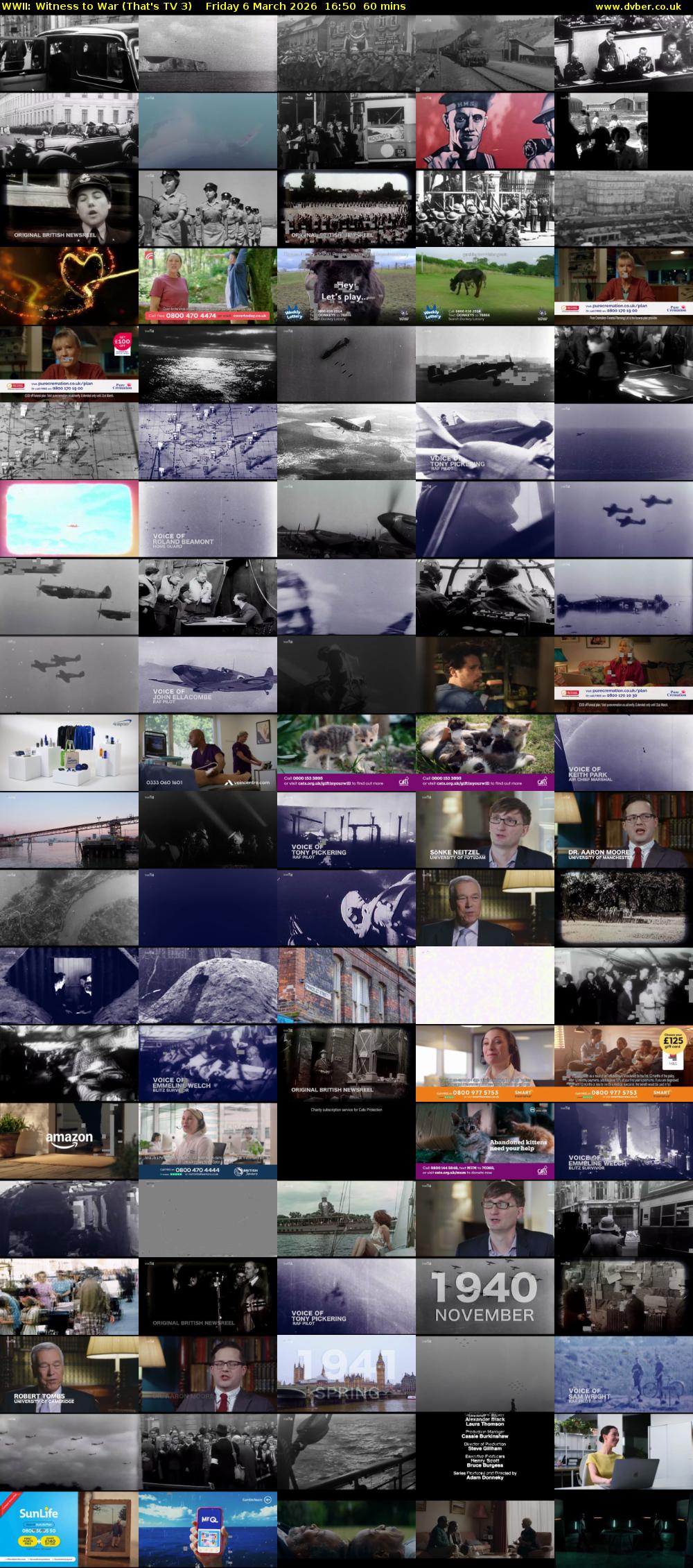 WWII: Witness to War (That's TV 3) Friday 6 March 2026 16:50 - 17:50