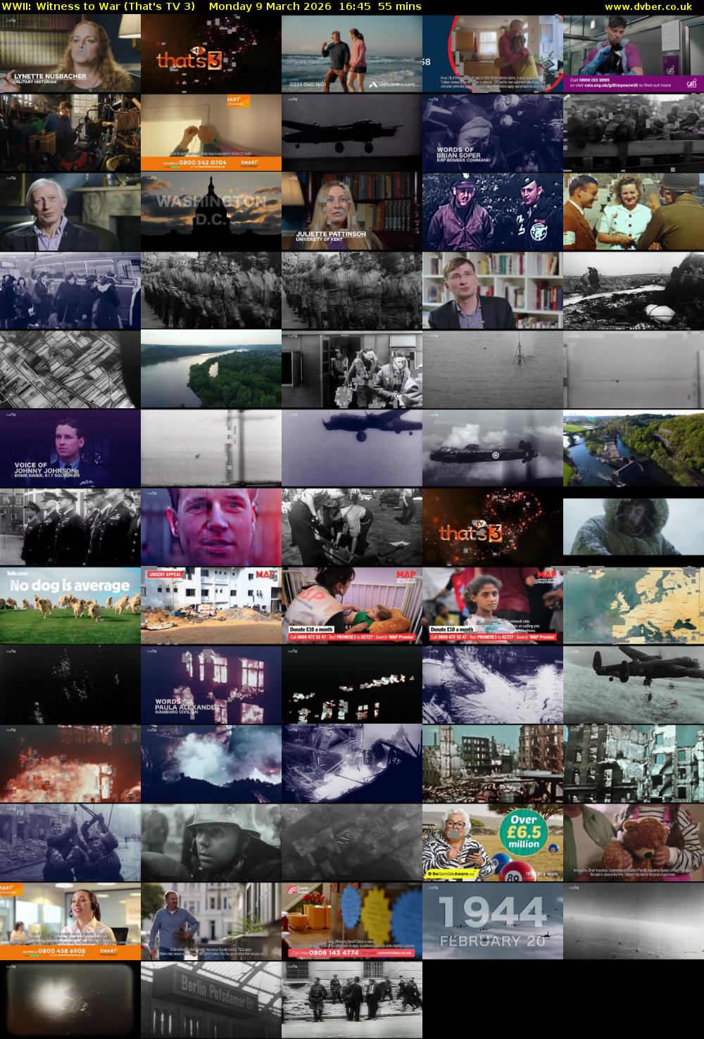 WWII: Witness to War (That's TV 3) Monday 9 March 2026 16:45 - 17:40