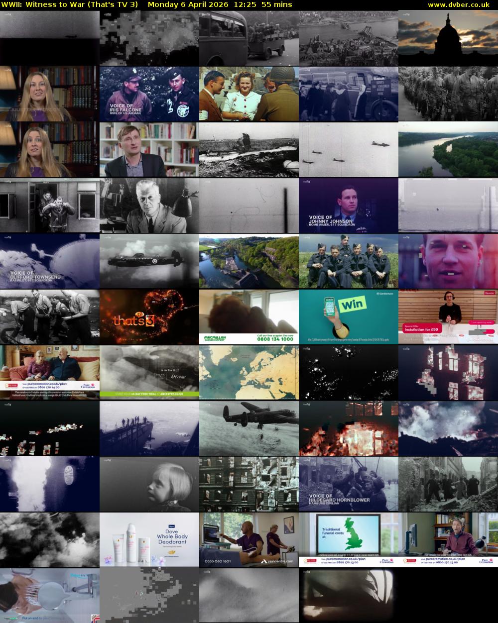 WWII: Witness to War (That's TV 3) Monday 6 April 2026 12:25 - 13:20