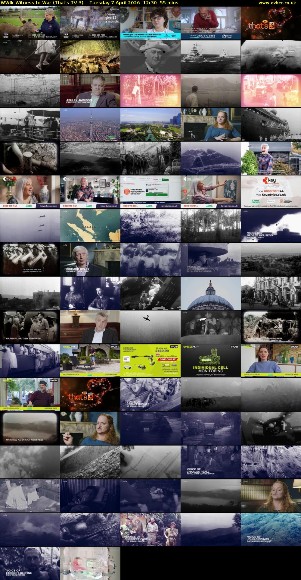WWII: Witness to War (That's TV 3) Tuesday 7 April 2026 12:30 - 13:25