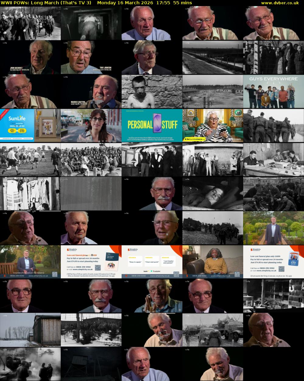 WWII POWs: Long March (That's TV 3) Monday 16 March 2026 17:55 - 18:50