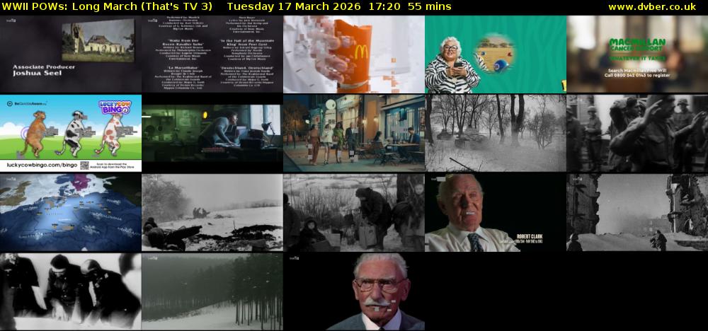 WWII POWs: Long March (That's TV 3) Tuesday 17 March 2026 17:20 - 18:15