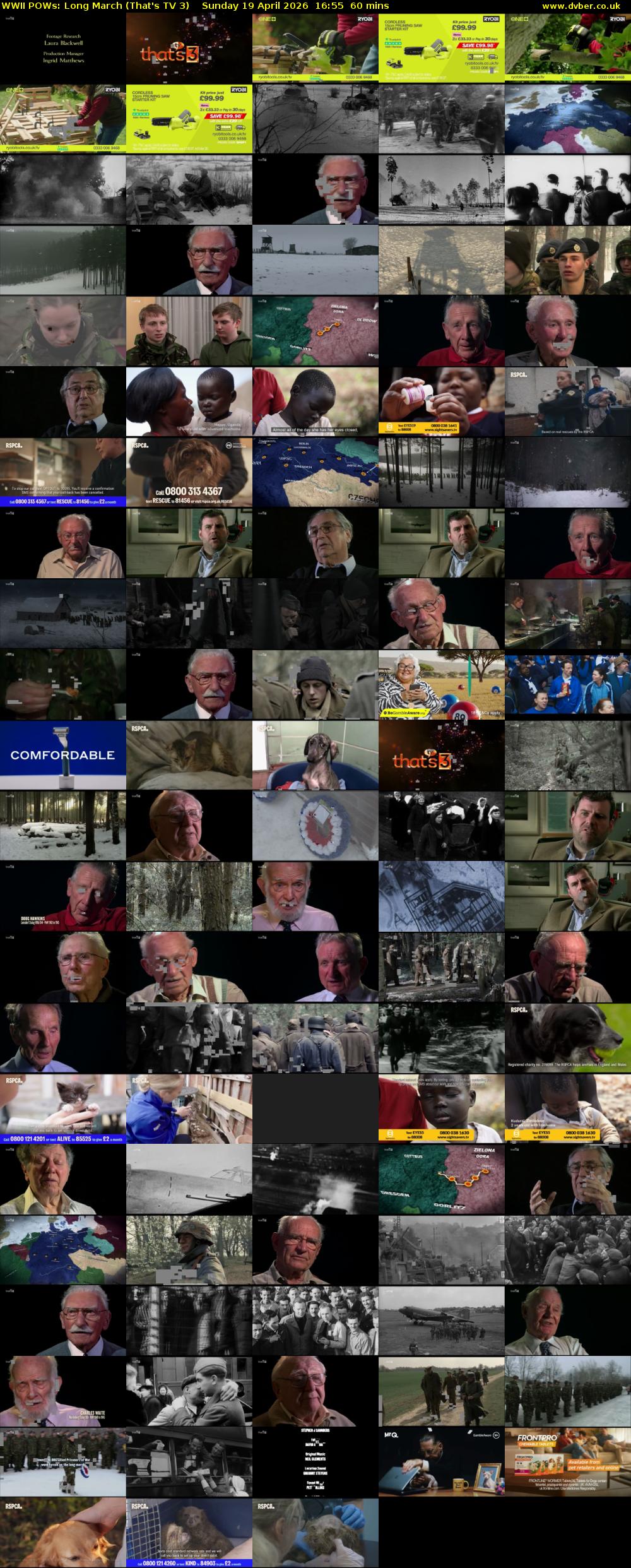 WWII POWs: Long March (That's TV 3) Sunday 19 April 2026 16:55 - 17:55
