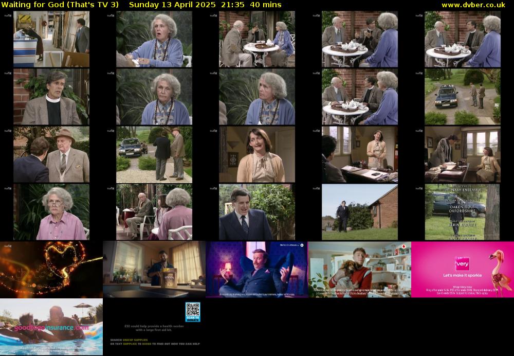 Waiting for God (That's TV 3) Sunday 13 April 2025 21:35 - 22:15