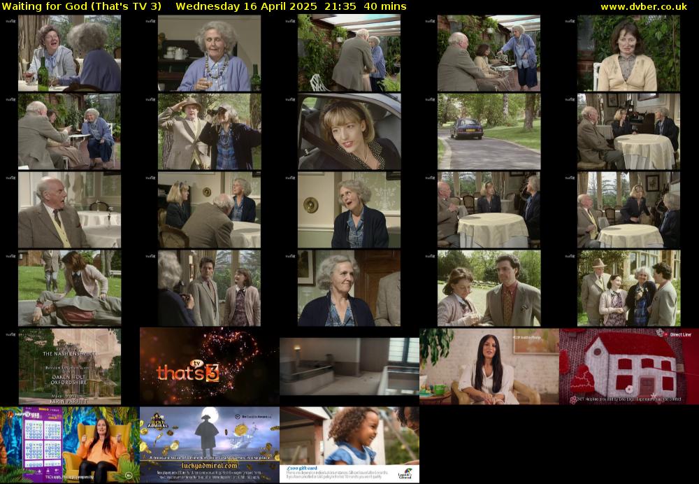 Waiting for God (That's TV 3) Wednesday 16 April 2025 21:35 - 22:15
