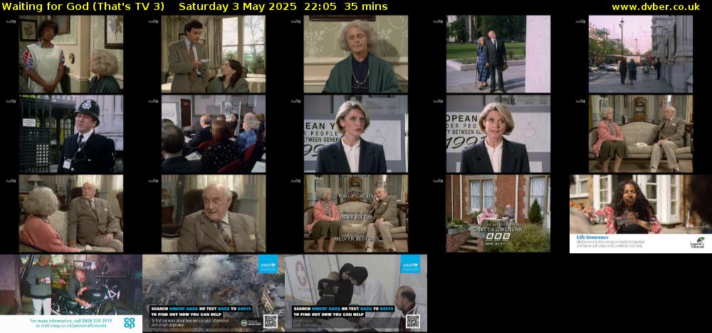 Waiting for God (That's TV 3) Saturday 3 May 2025 22:05 - 22:40