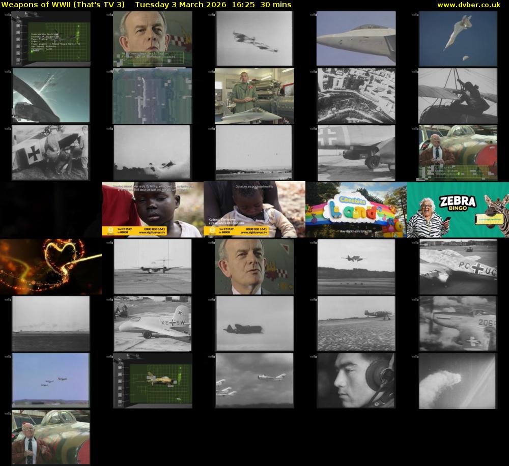 Weapons of WWII (That's TV 3) Tuesday 3 March 2026 16:25 - 16:55