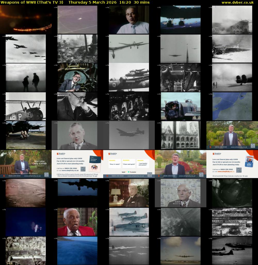 Weapons of WWII (That's TV 3) Thursday 5 March 2026 16:20 - 16:50