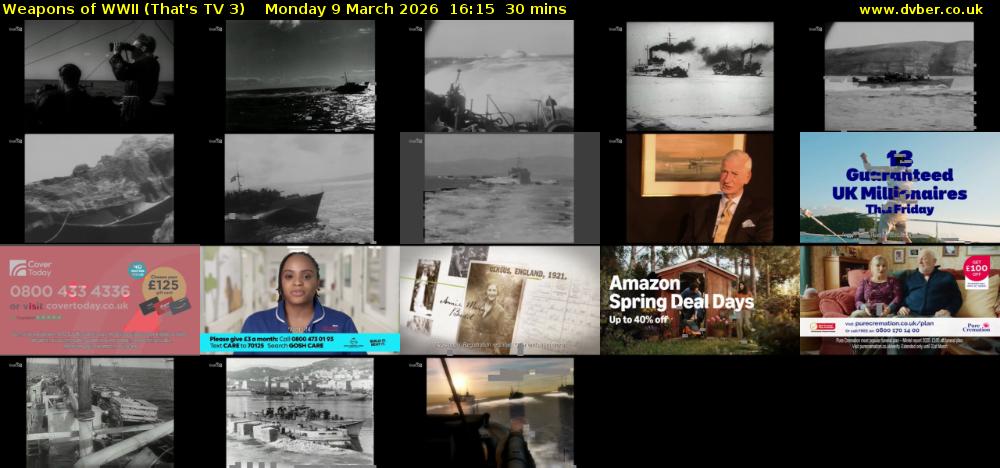 Weapons of WWII (That's TV 3) Monday 9 March 2026 16:15 - 16:45