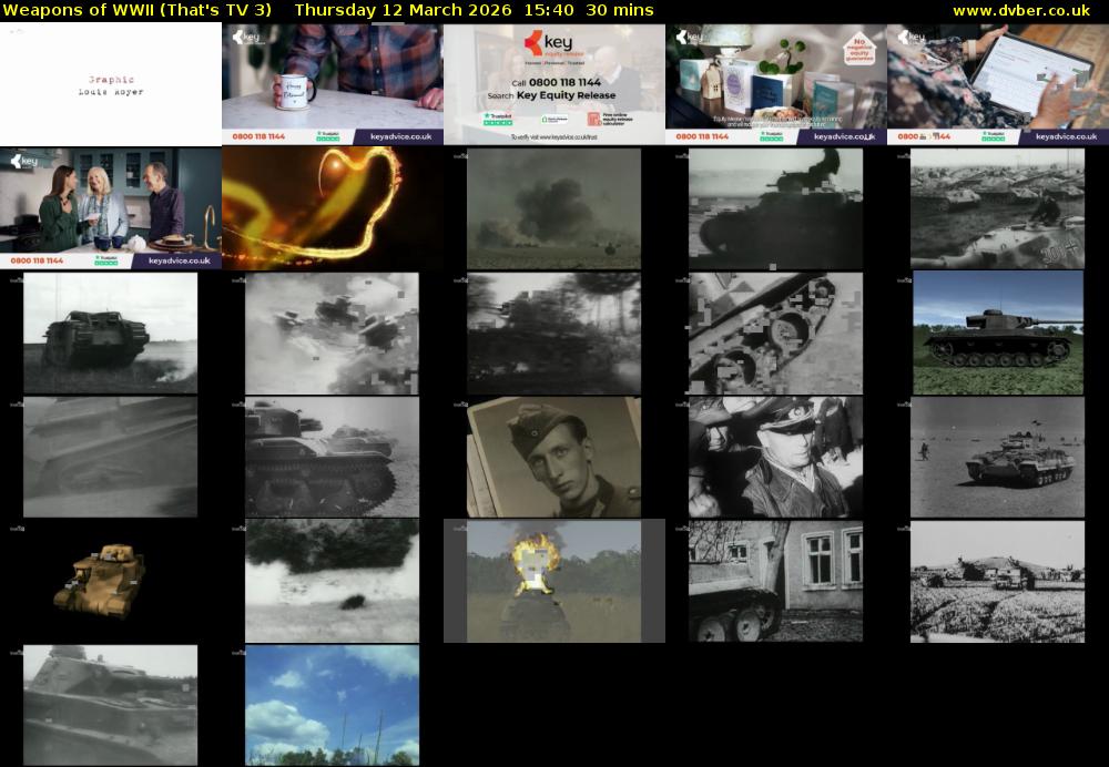 Weapons of WWII (That's TV 3) Thursday 12 March 2026 15:40 - 16:10