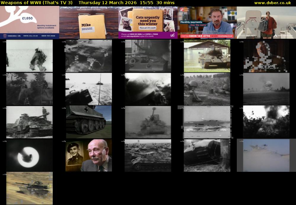Weapons of WWII (That's TV 3) Thursday 12 March 2026 15:55 - 16:25