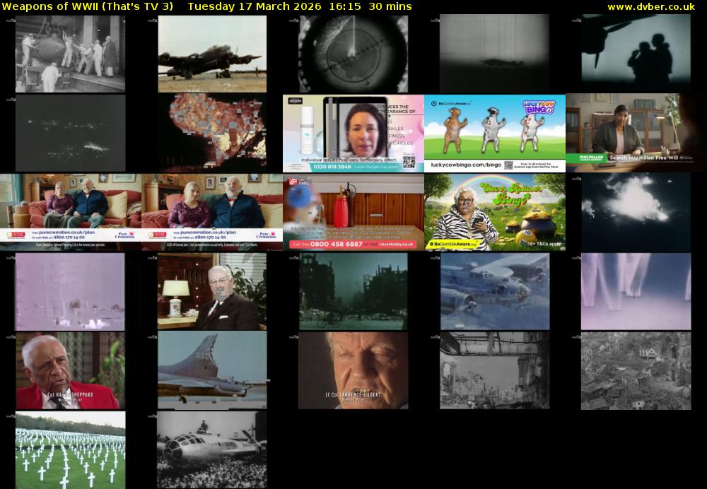 Weapons of WWII (That's TV 3) Tuesday 17 March 2026 16:15 - 16:45