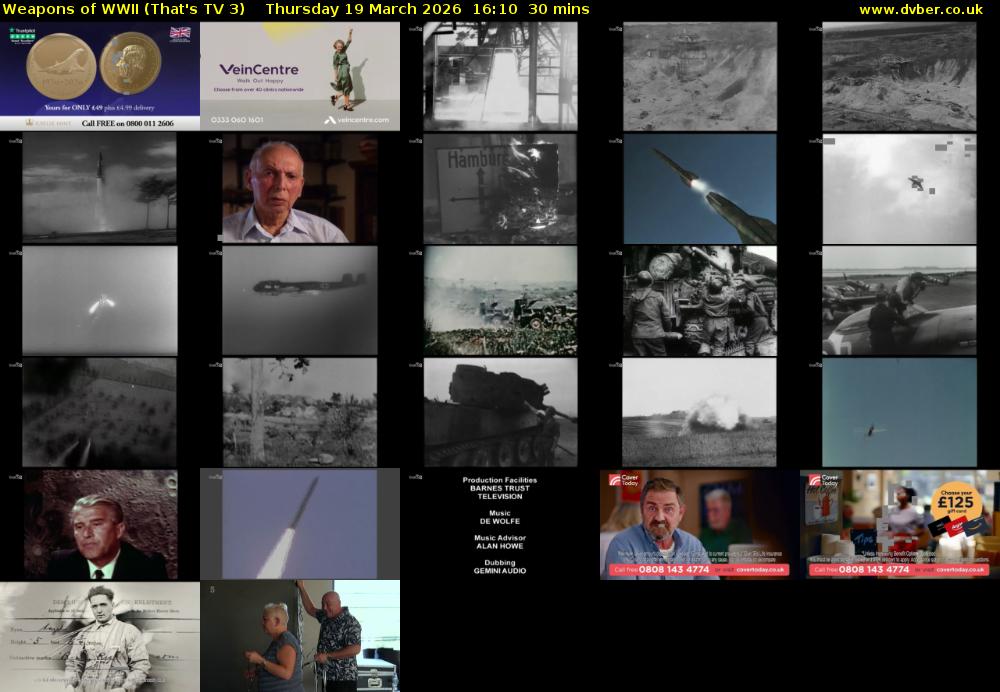 Weapons of WWII (That's TV 3) Thursday 19 March 2026 16:10 - 16:40