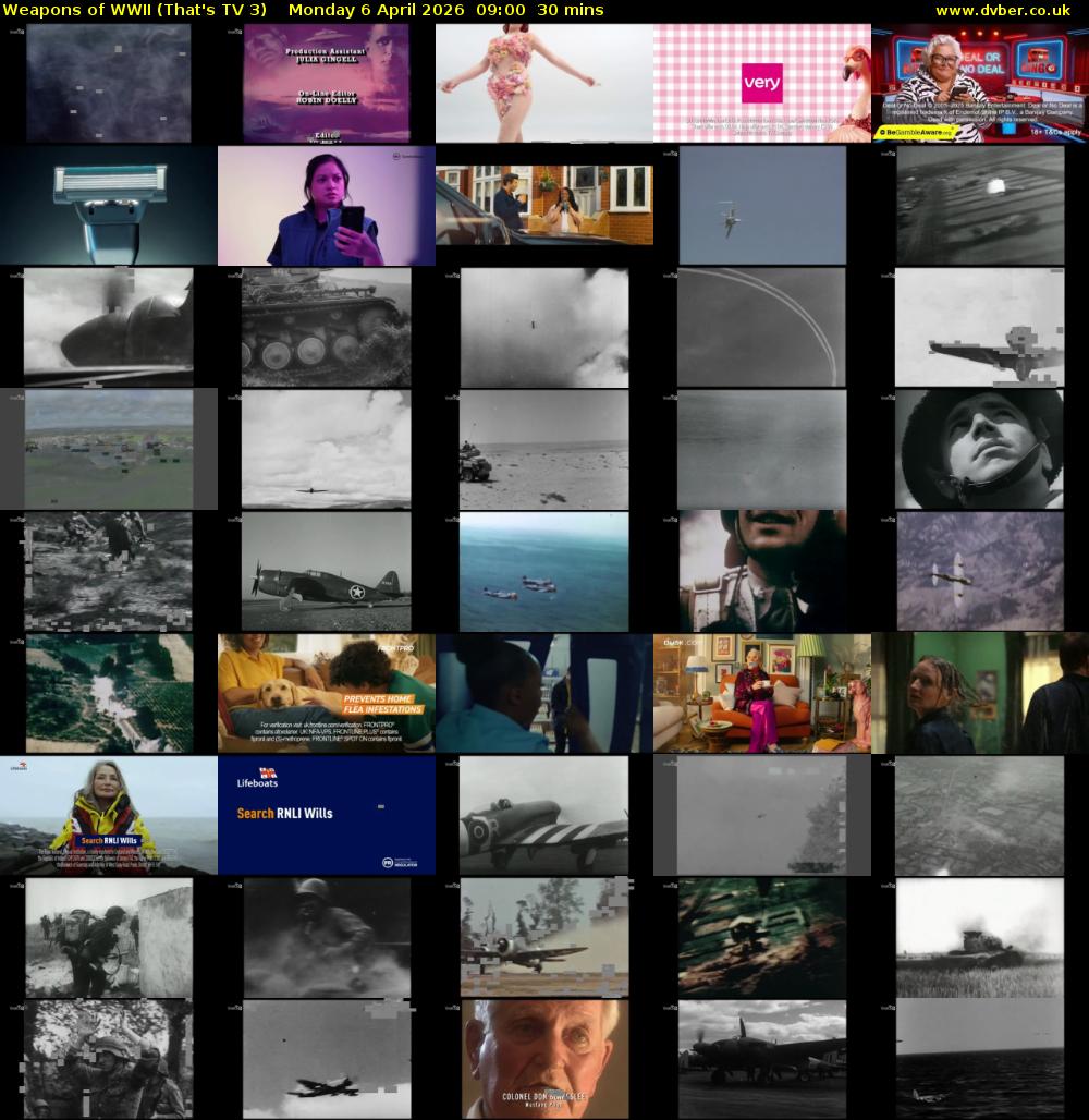 Weapons of WWII (That's TV 3) Monday 6 April 2026 09:00 - 09:30