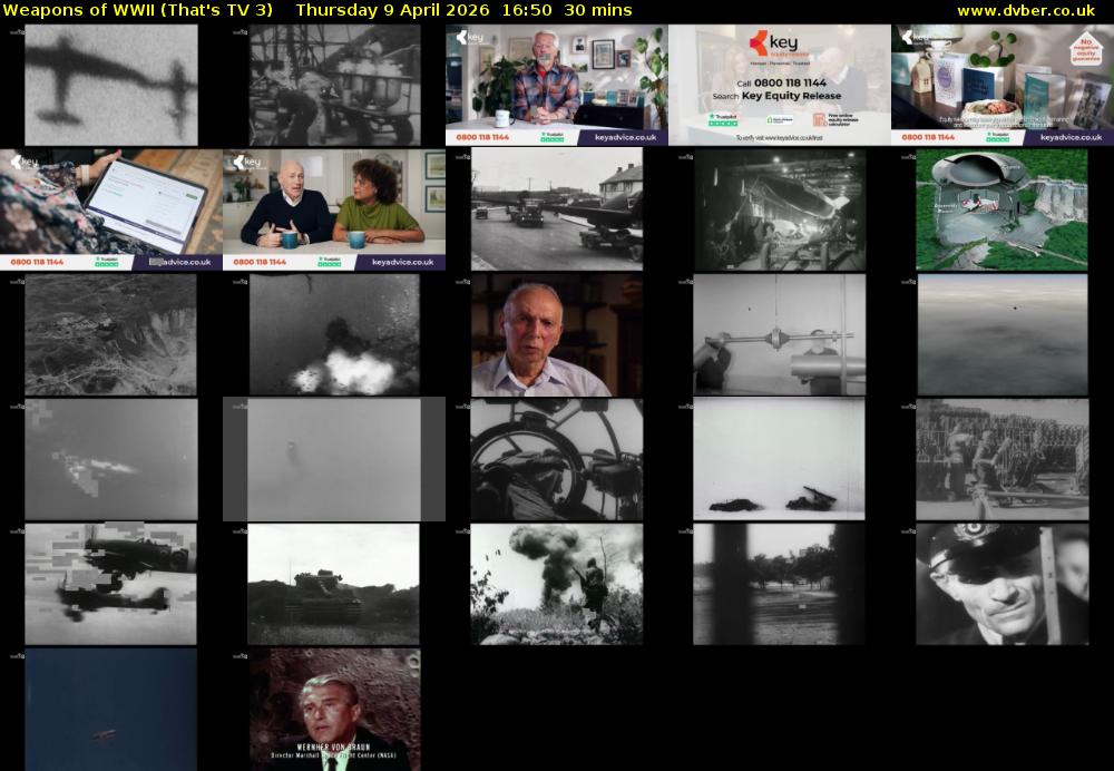 Weapons of WWII (That's TV 3) Thursday 9 April 2026 16:50 - 17:20