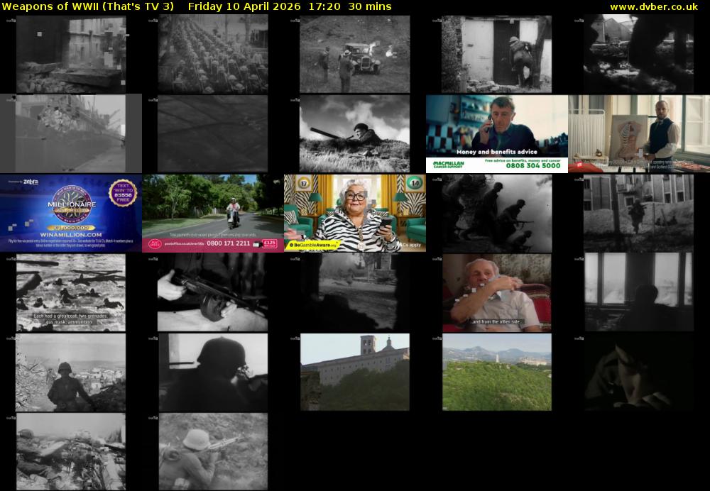 Weapons of WWII (That's TV 3) Friday 10 April 2026 17:20 - 17:50