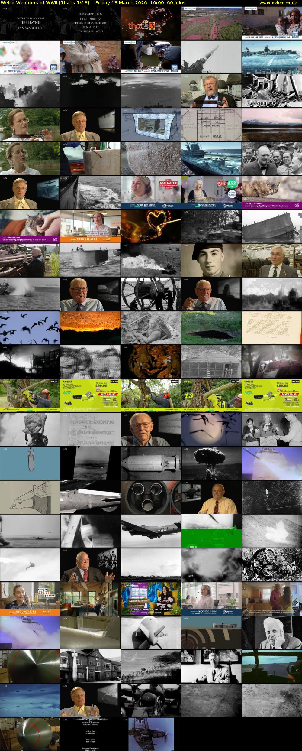 Weird Weapons of WWII (That's TV 3) Friday 13 March 2026 10:00 - 11:00