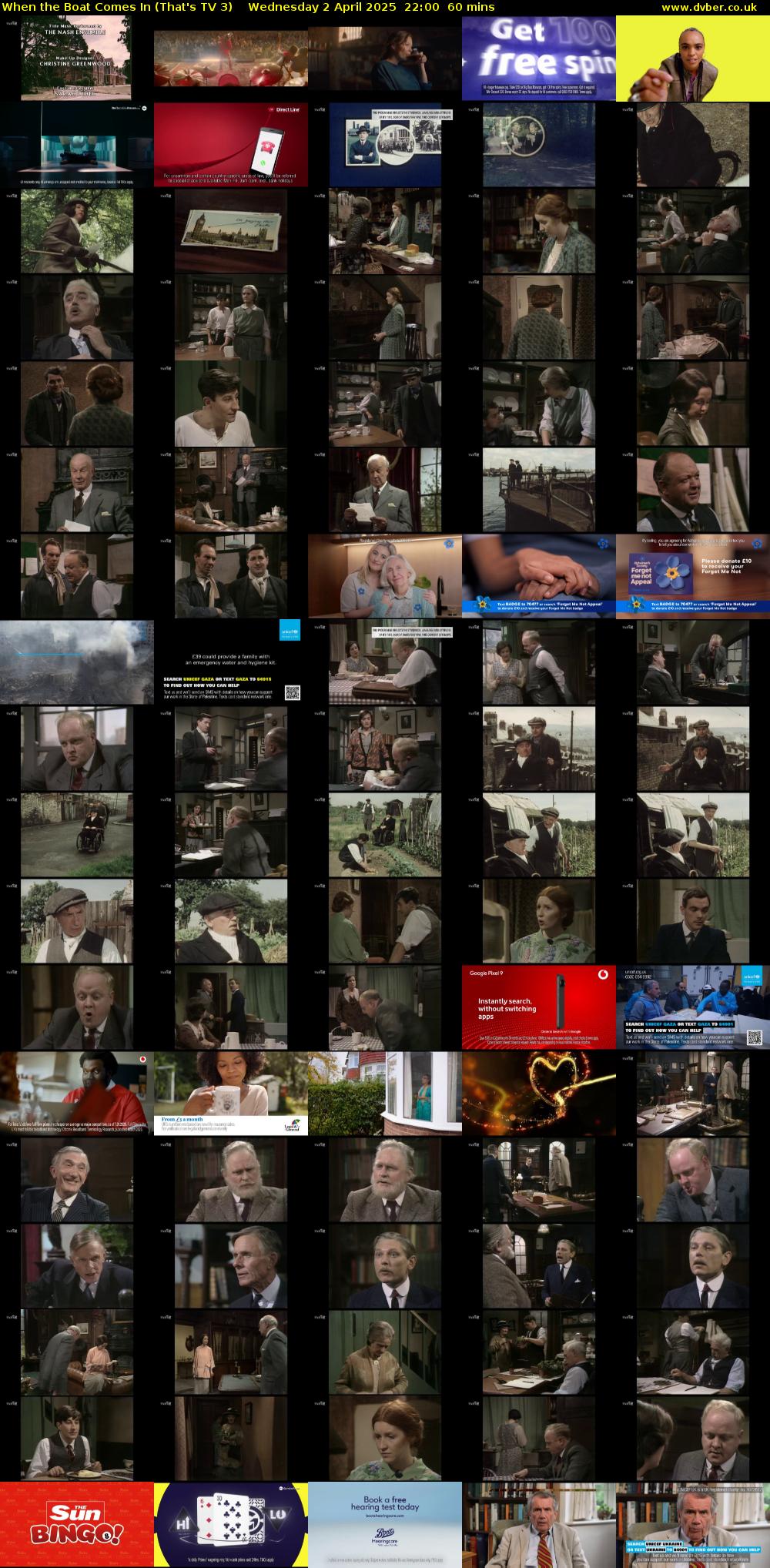 When the Boat Comes In (That's TV 3) Wednesday 2 April 2025 22:00 - 23:00