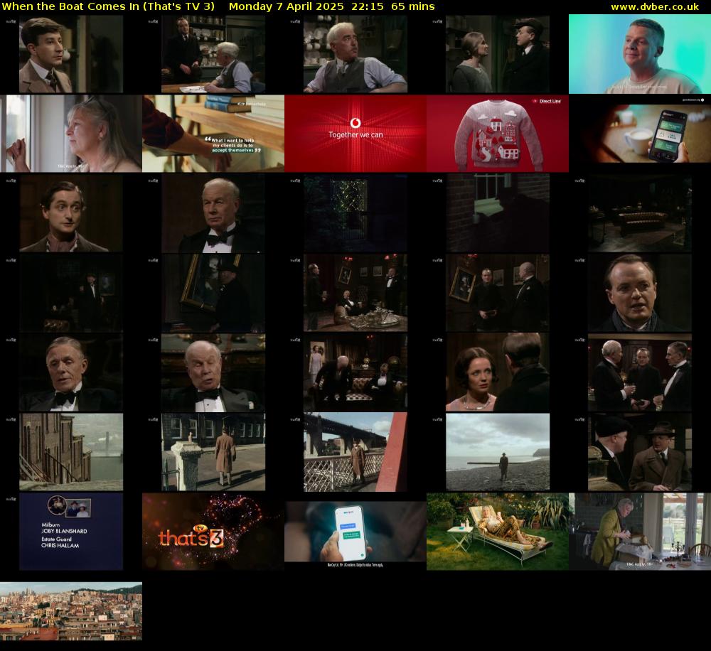 When the Boat Comes In (That's TV 3) Monday 7 April 2025 22:15 - 23:20