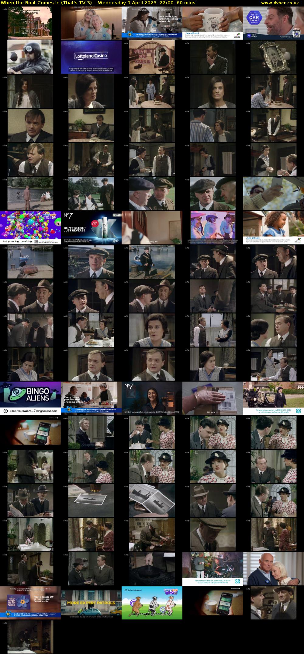 When the Boat Comes In (That's TV 3) Wednesday 9 April 2025 22:00 - 23:00