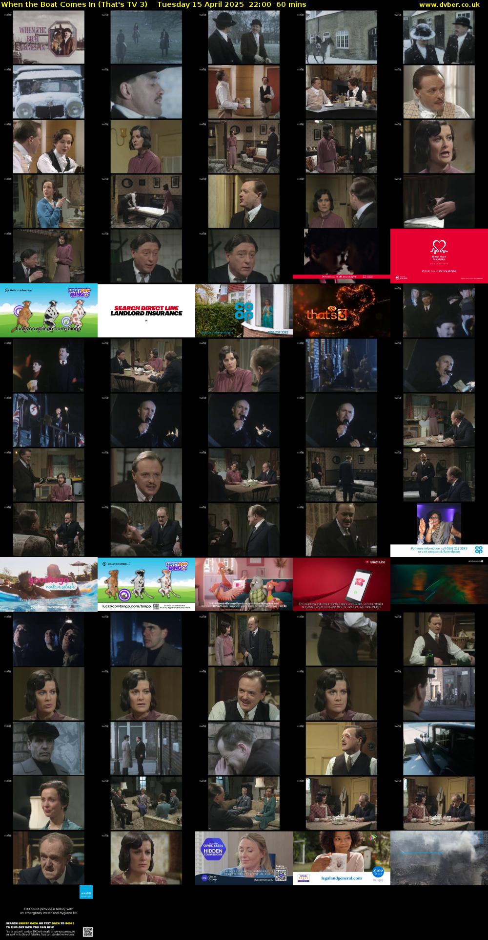 When the Boat Comes In (That's TV 3) Tuesday 15 April 2025 22:00 - 23:00