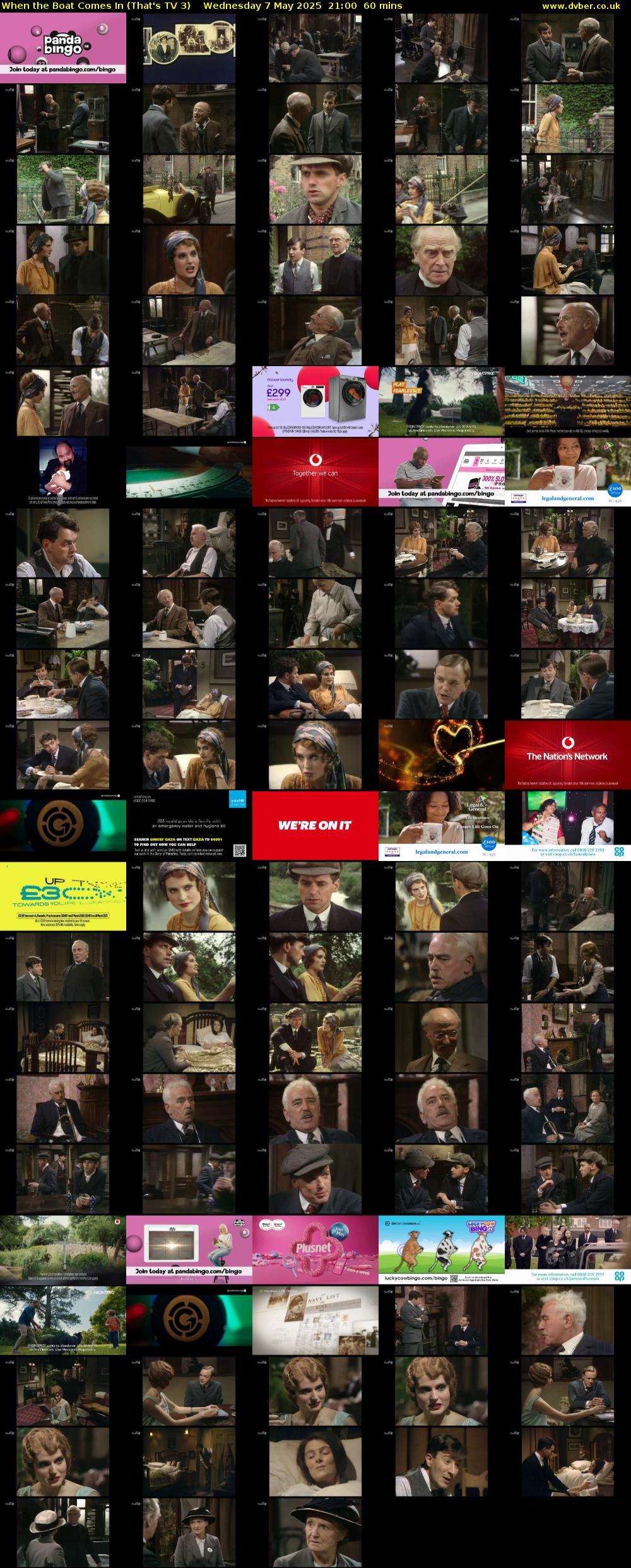 When the Boat Comes In (That's TV 3) Wednesday 7 May 2025 21:00 - 22:00