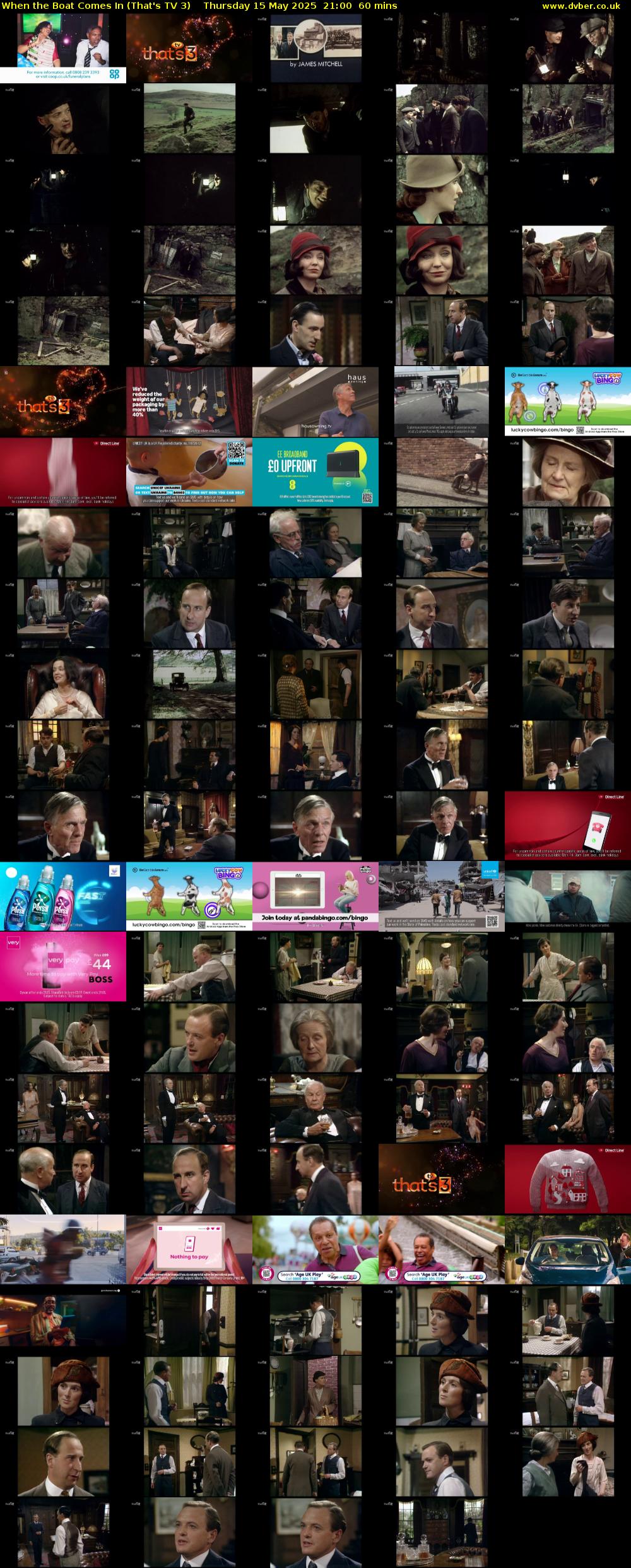 When the Boat Comes In (That's TV 3) Thursday 15 May 2025 21:00 - 22:00