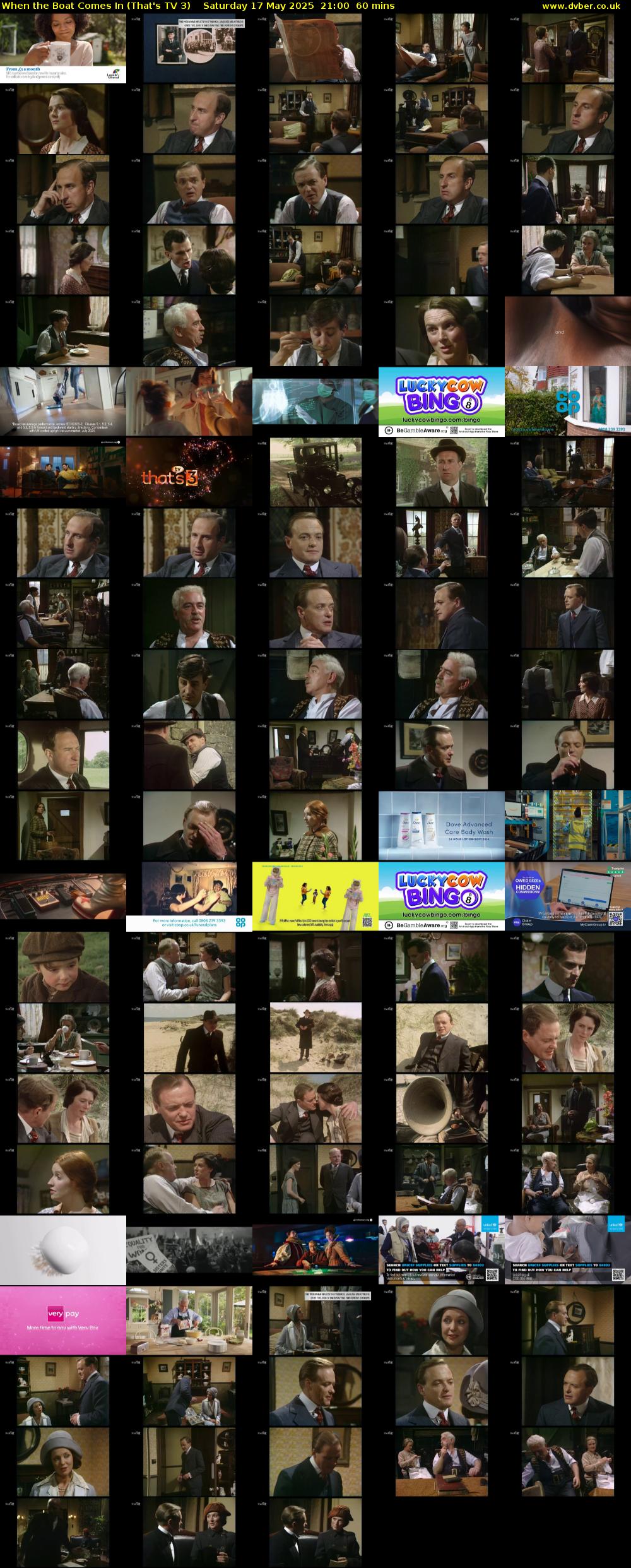 When the Boat Comes In (That's TV 3) Saturday 17 May 2025 21:00 - 22:00