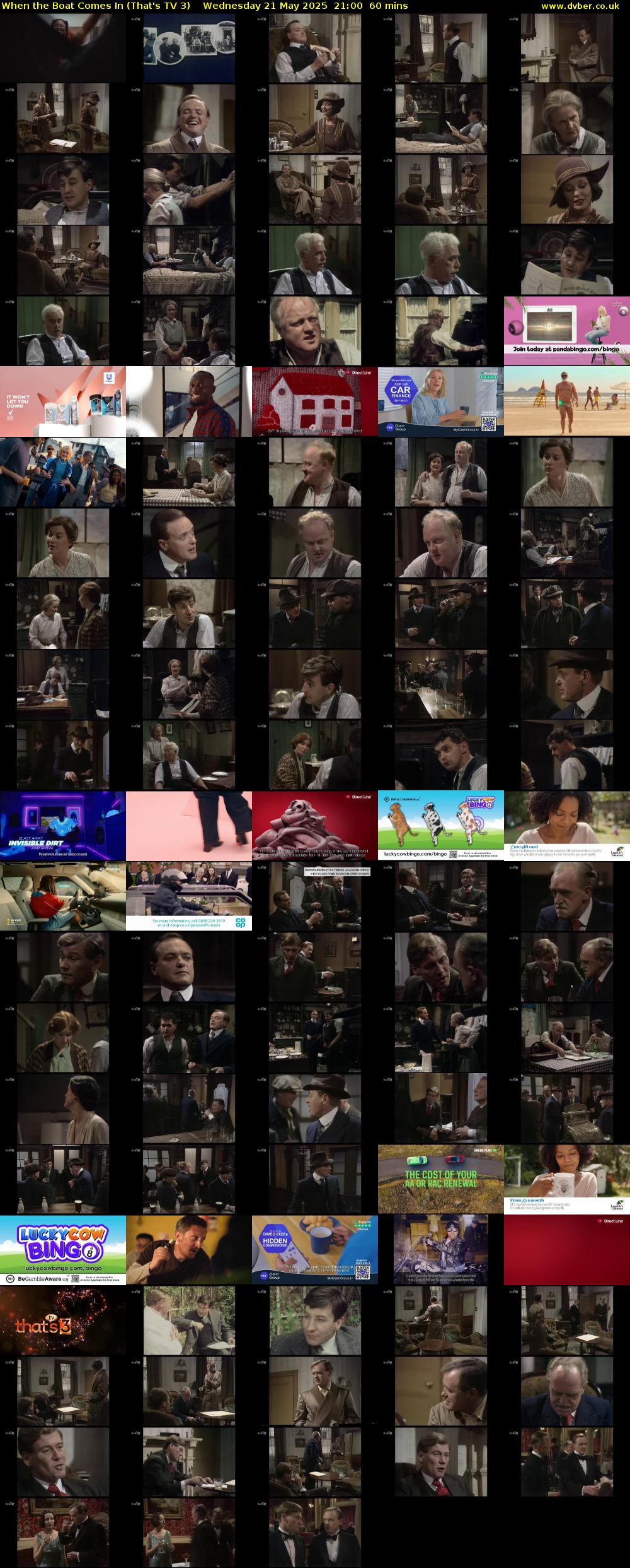 When the Boat Comes In (That's TV 3) Wednesday 21 May 2025 21:00 - 22:00