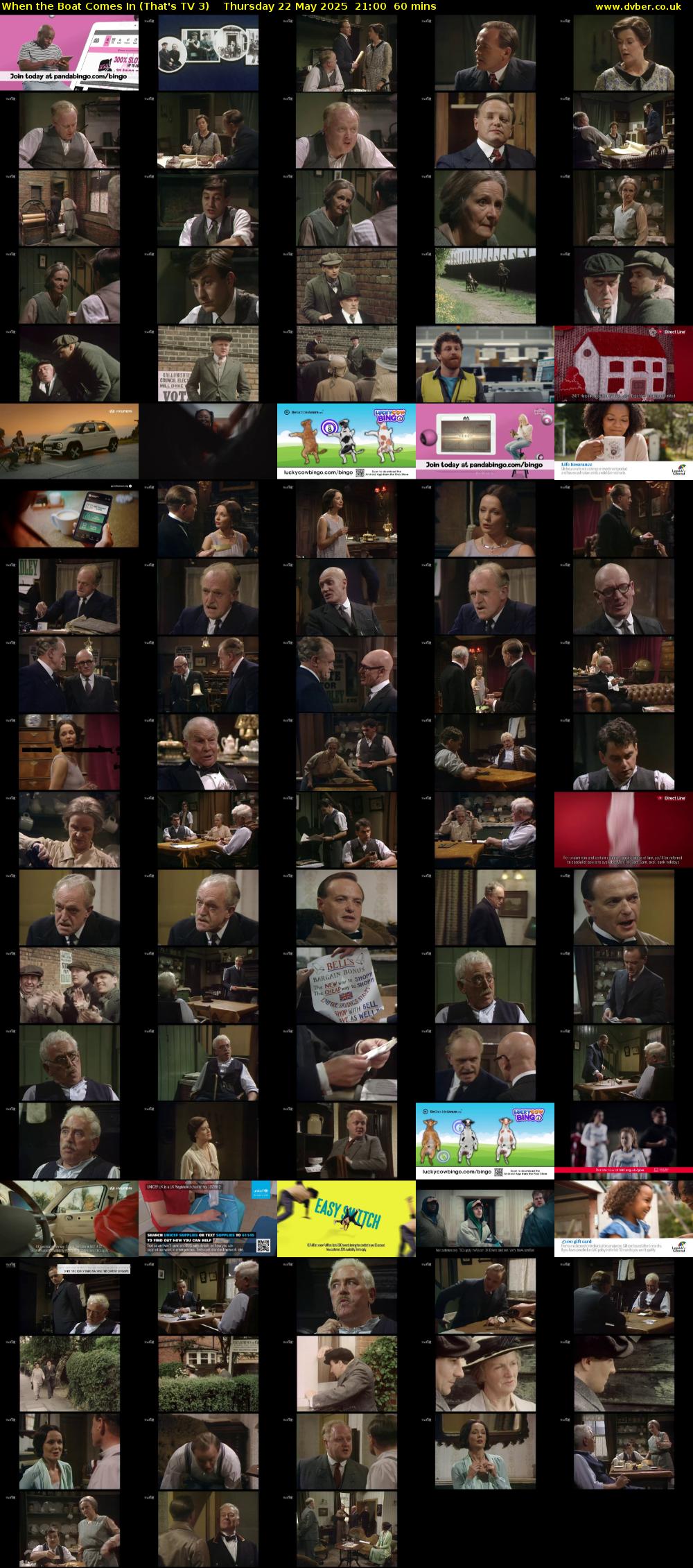 When the Boat Comes In (That's TV 3) Thursday 22 May 2025 21:00 - 22:00