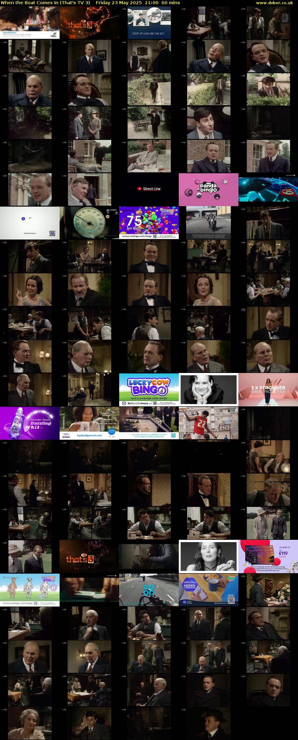 When the Boat Comes In (That's TV 3) Friday 23 May 2025 21:00 - 22:00