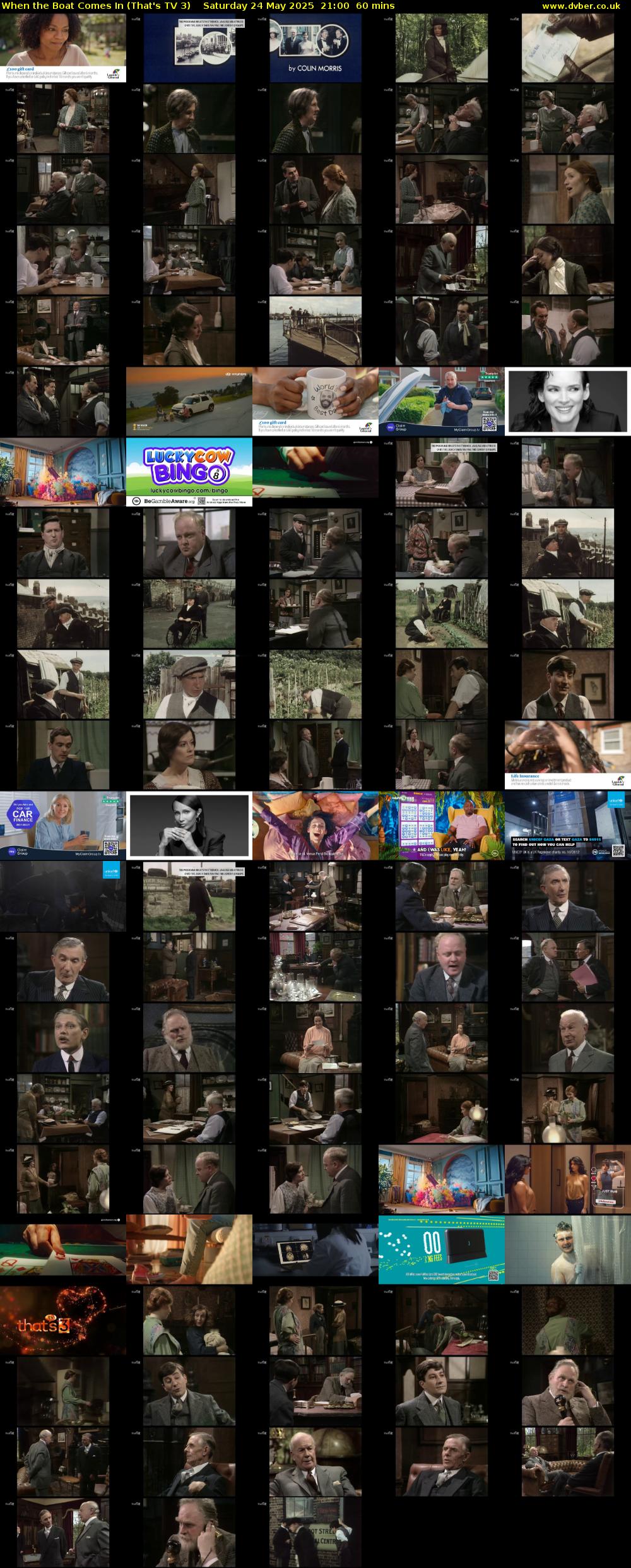 When the Boat Comes In (That's TV 3) Saturday 24 May 2025 21:00 - 22:00