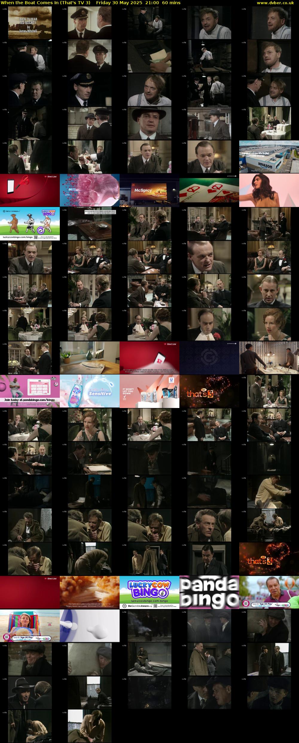 When the Boat Comes In (That's TV 3) Friday 30 May 2025 21:00 - 22:00