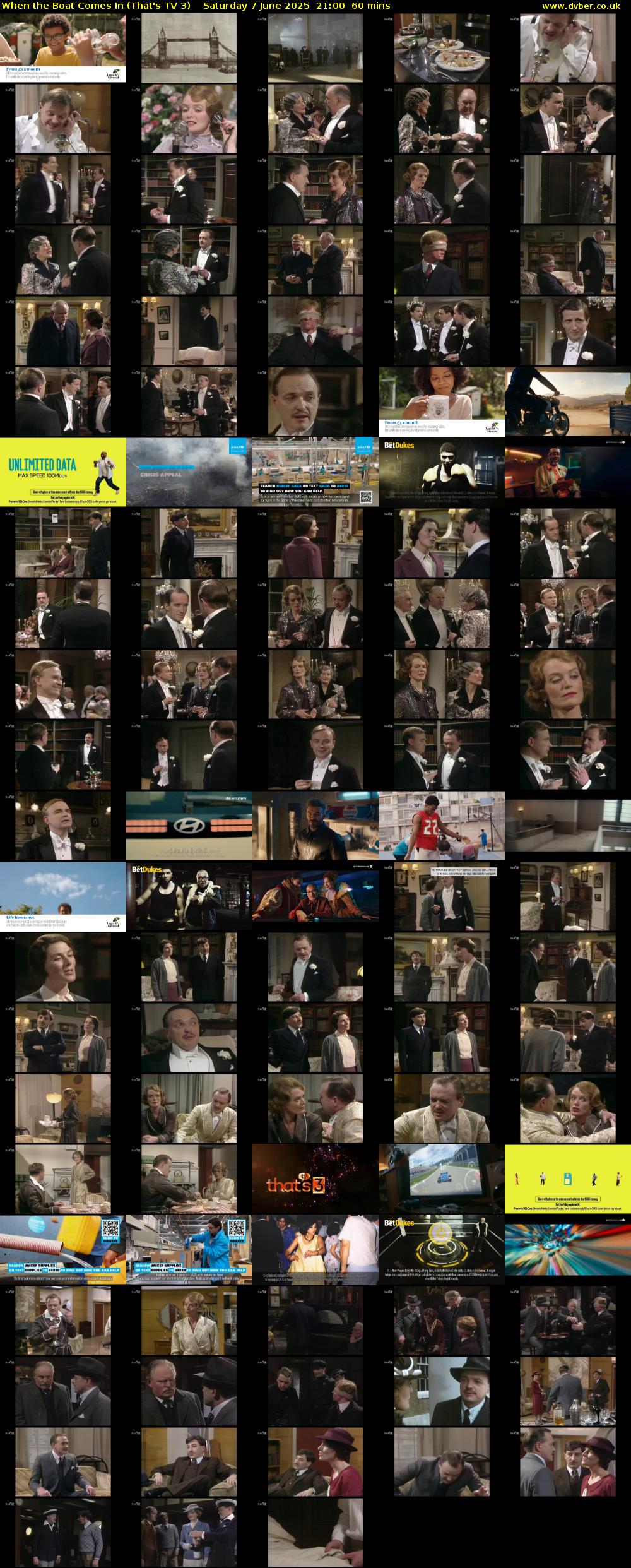 When the Boat Comes In (That's TV 3) Saturday 7 June 2025 21:00 - 22:00
