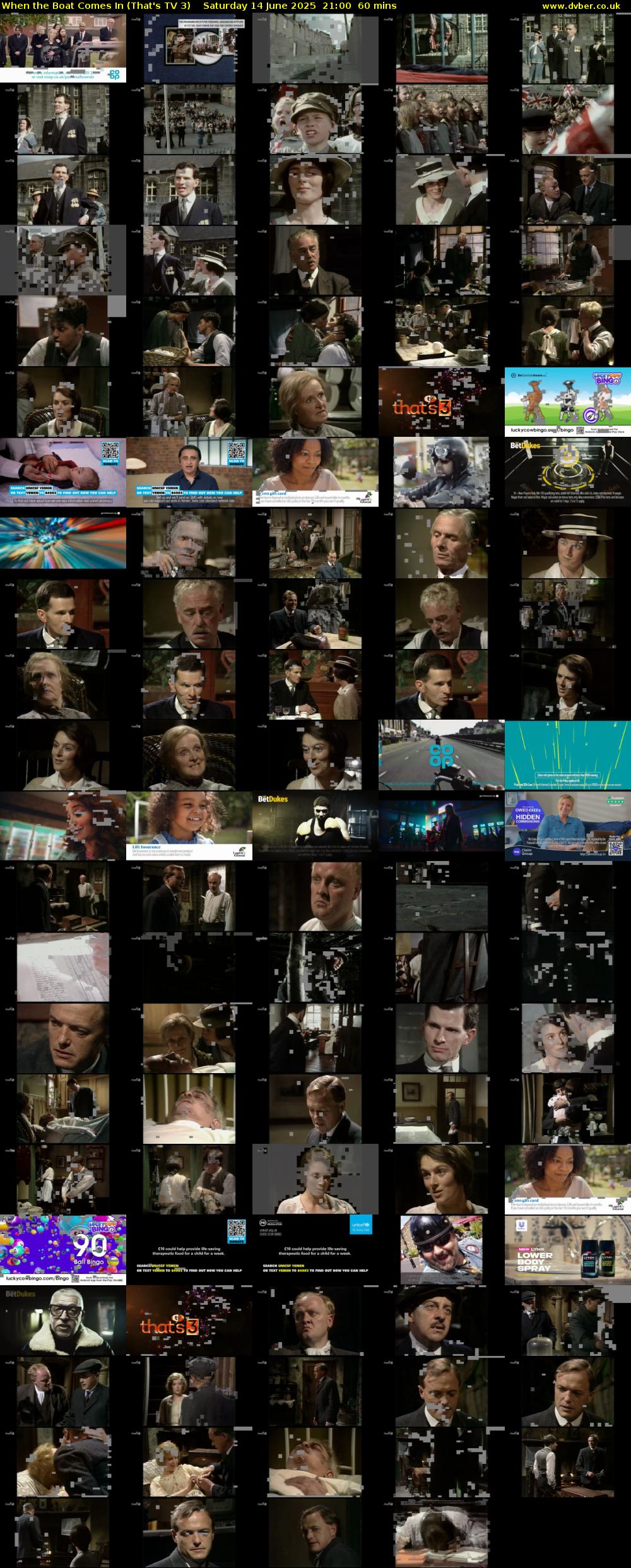 When the Boat Comes In (That's TV 3) Saturday 14 June 2025 21:00 - 22:00