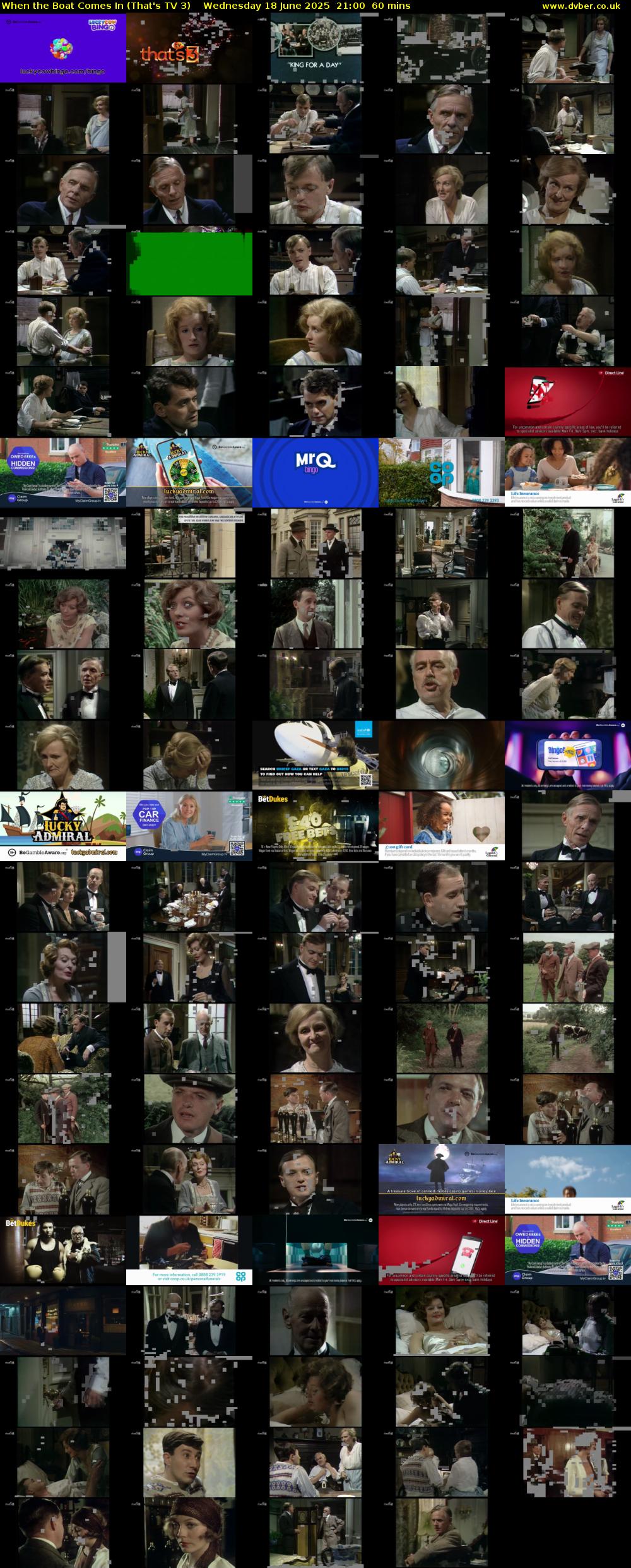 When the Boat Comes In (That's TV 3) Wednesday 18 June 2025 21:00 - 22:00