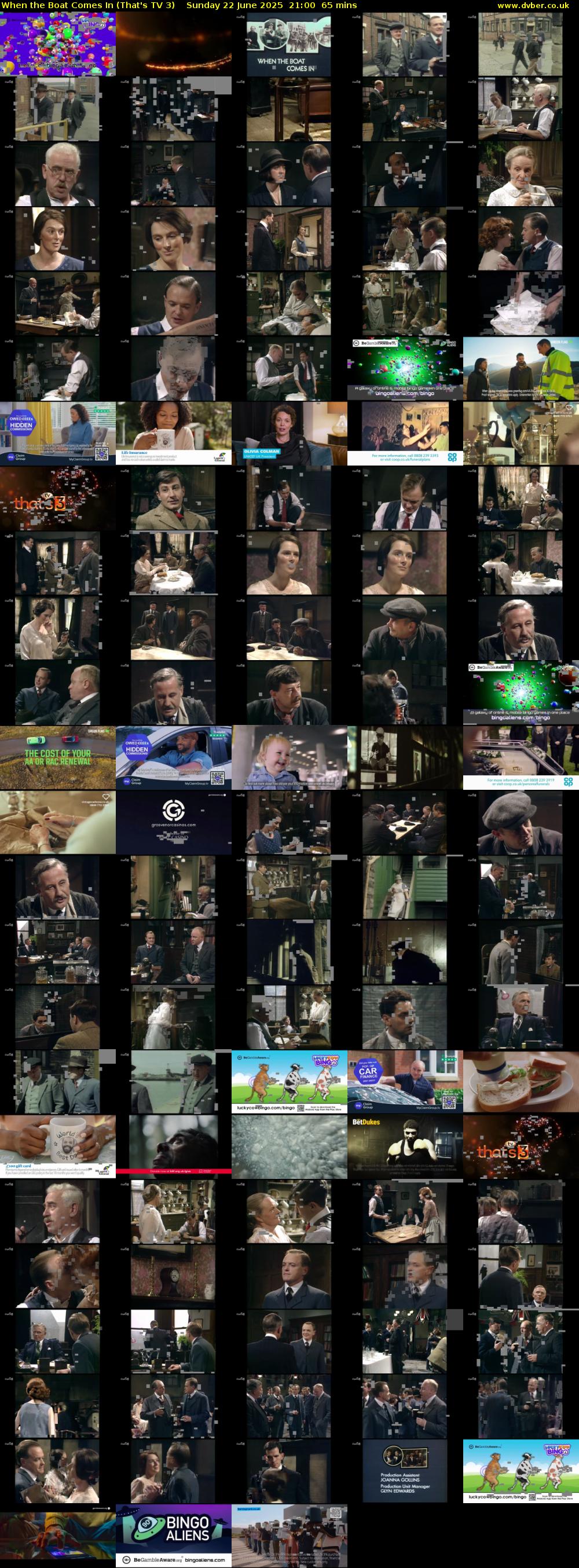When the Boat Comes In (That's TV 3) Sunday 22 June 2025 21:00 - 22:05