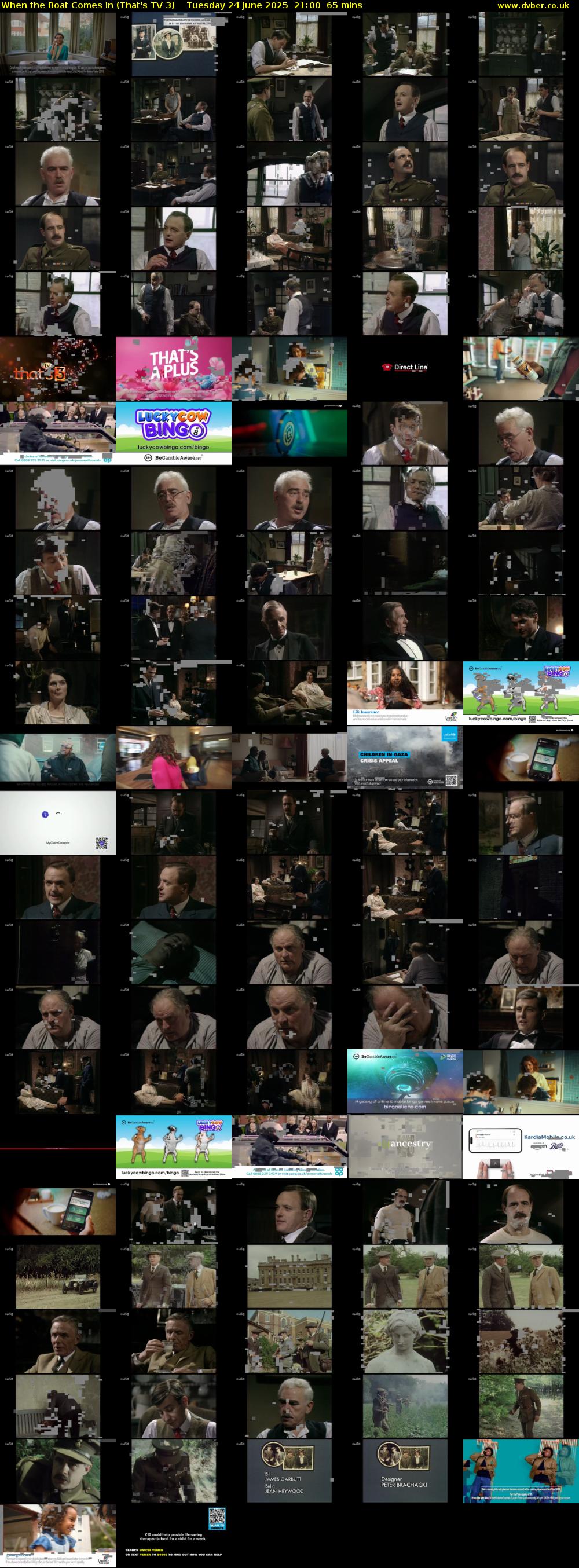 When the Boat Comes In (That's TV 3) Tuesday 24 June 2025 21:00 - 22:05
