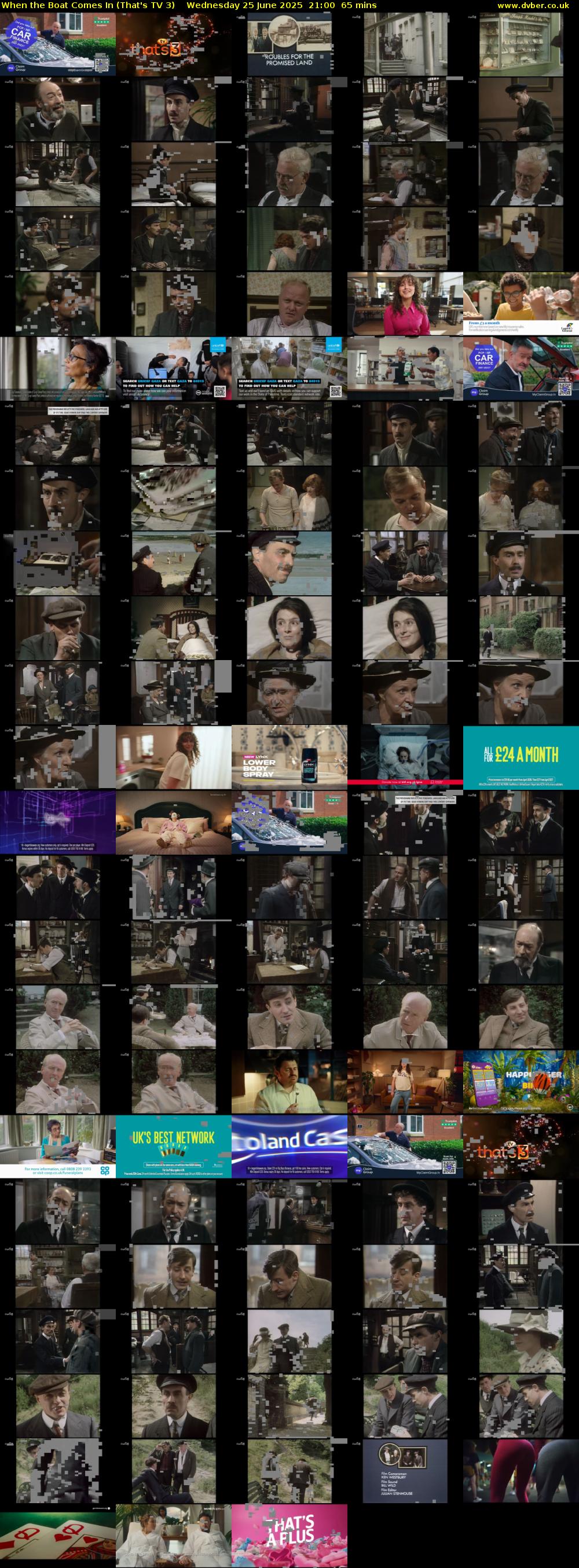 When the Boat Comes In (That's TV 3) Wednesday 25 June 2025 21:00 - 22:05
