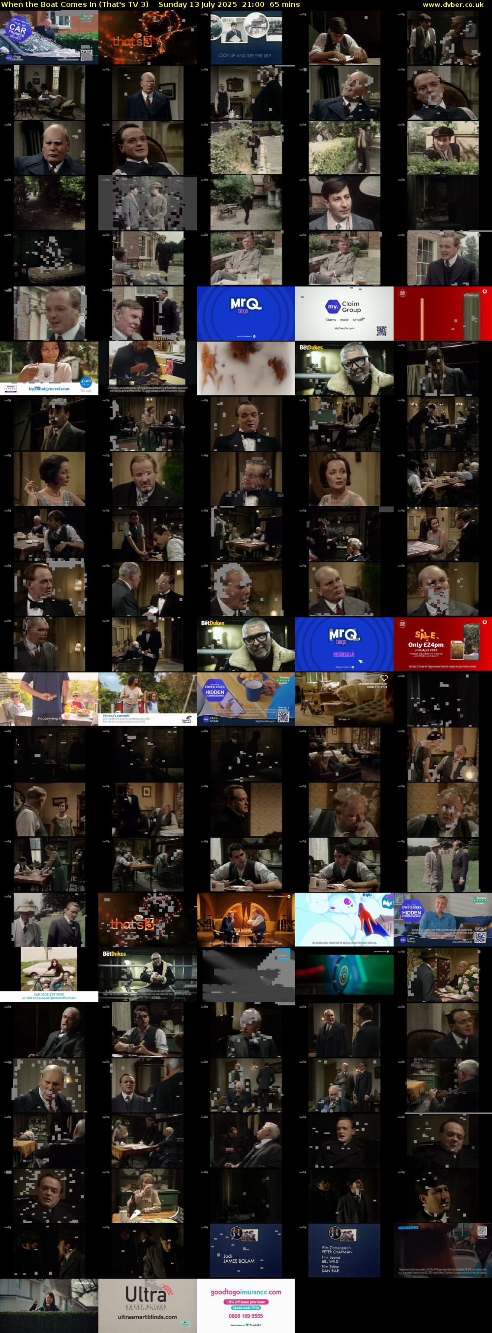 When the Boat Comes In (That's TV 3) Sunday 13 July 2025 21:00 - 22:05