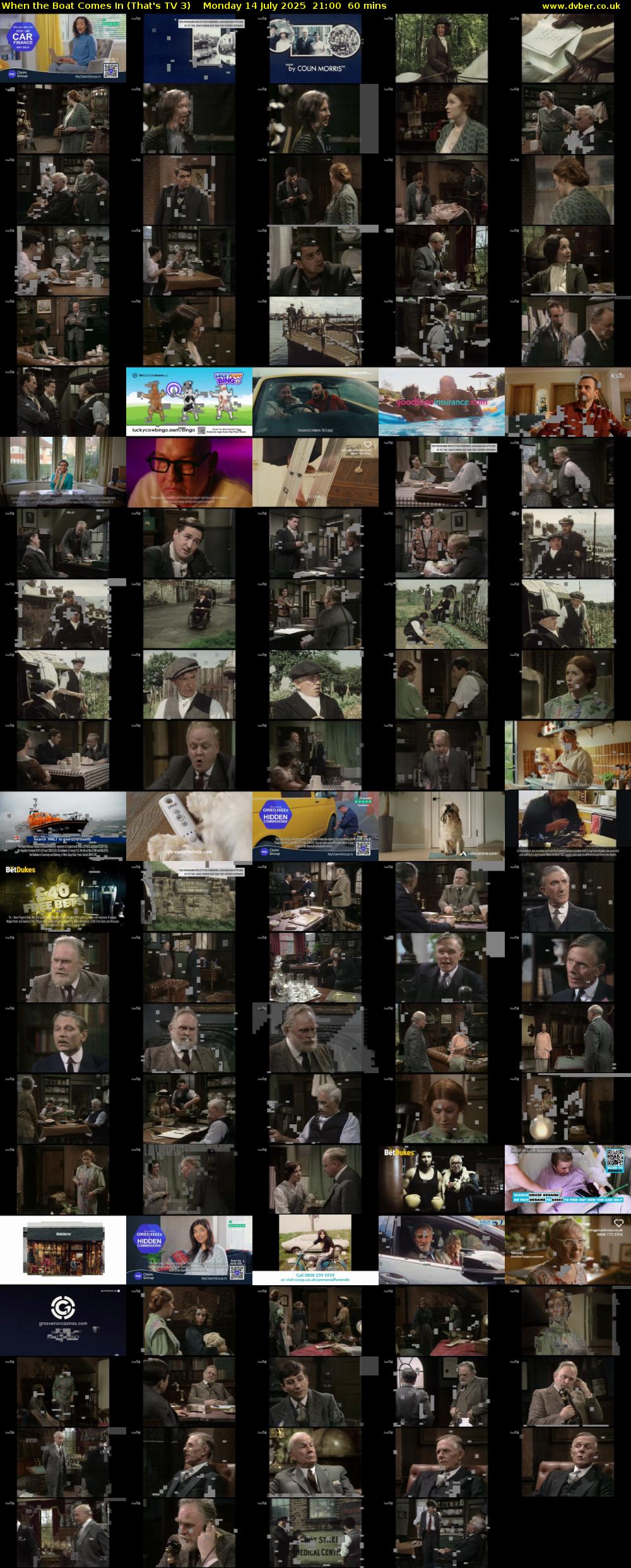 When the Boat Comes In (That's TV 3) Monday 14 July 2025 21:00 - 22:00