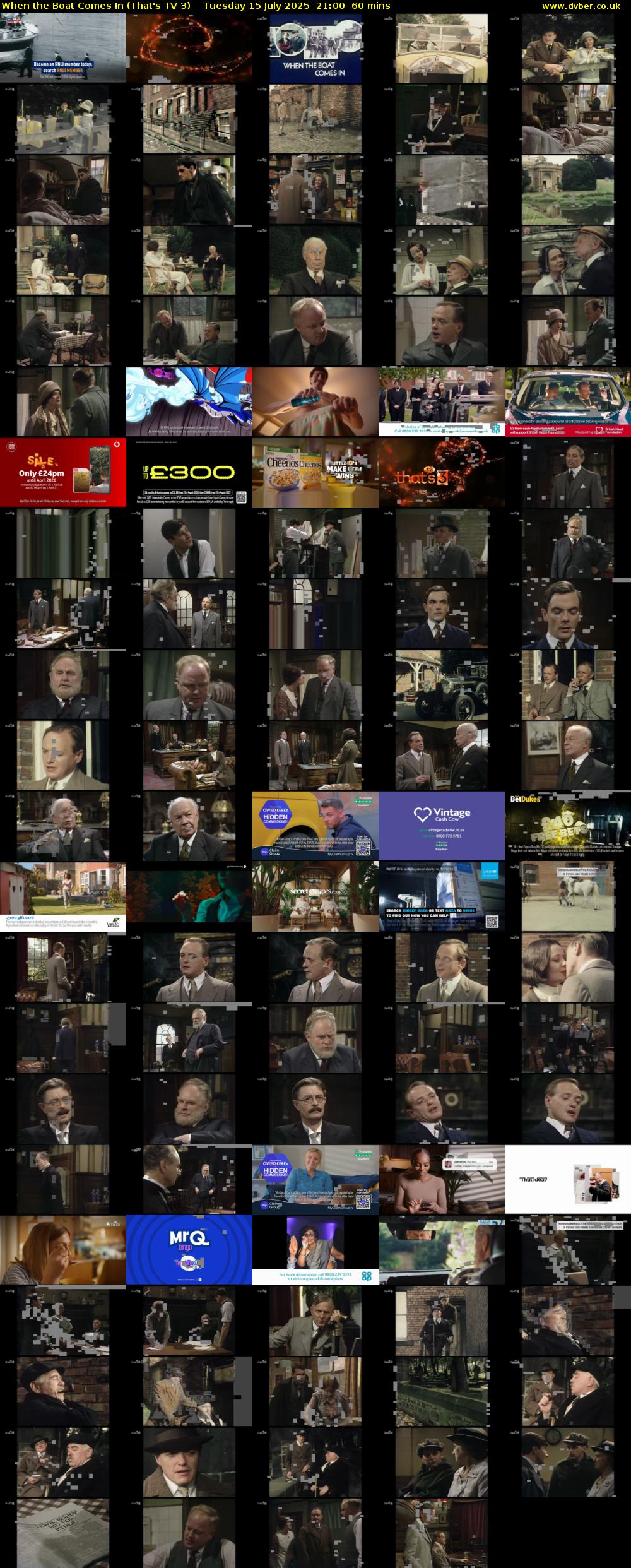 When the Boat Comes In (That's TV 3) Tuesday 15 July 2025 21:00 - 22:00