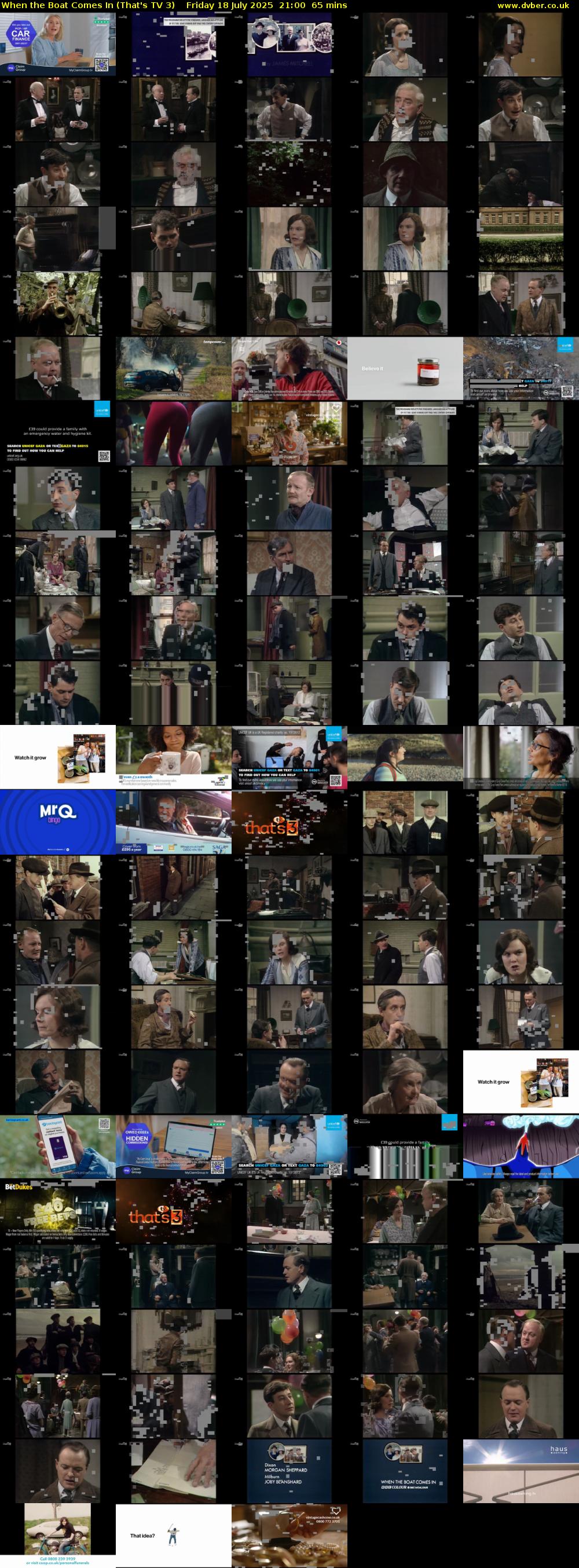 When the Boat Comes In (That's TV 3) Friday 18 July 2025 21:00 - 22:05